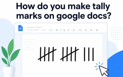 How do you make tally marks on google docs